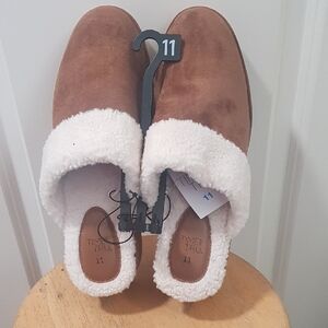 Time and Tru Brown and Cream Wedges